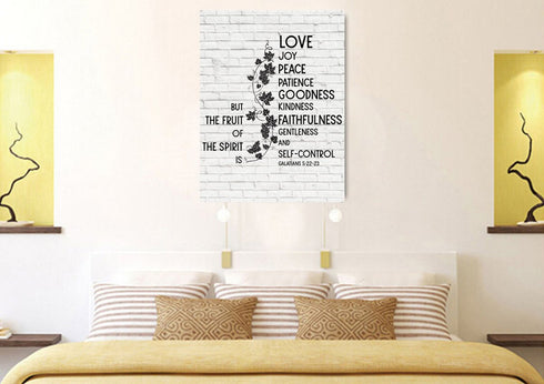 #12 Grape Vine & Galatians 5:22 Fruit of the Spirit Canvas Print