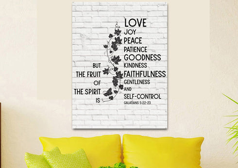 #12 Grape Vine & Galatians 5:22 Fruit of the Spirit Canvas Print