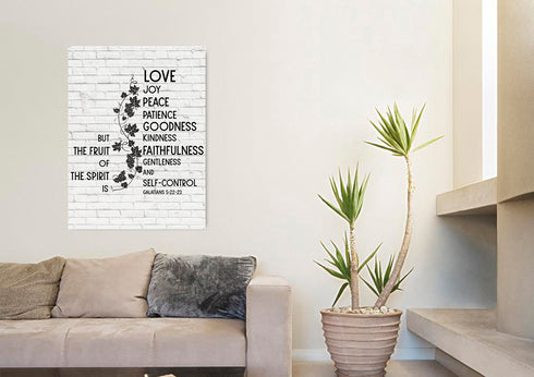 #12 Grape Vine & Galatians 5:22 Fruit of the Spirit Canvas Print