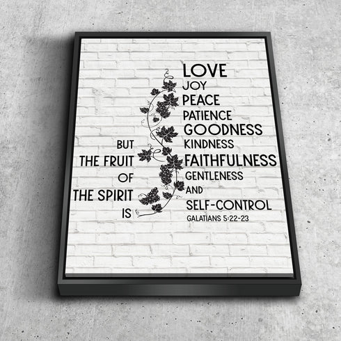 #12 Grape Vine & Galatians 5:22 Fruit of the Spirit Canvas Print