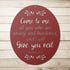 #135 Matthew 11:28 Oval Metal Sign "Come to Me"