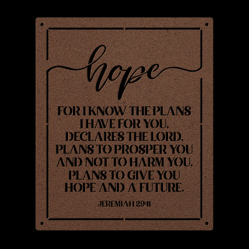 #137 Jeremiah 29:11 Metal Sign