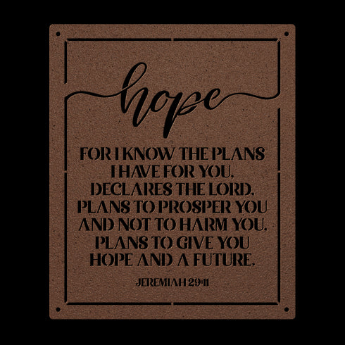 #137 Jeremiah 29:11 Metal Sign