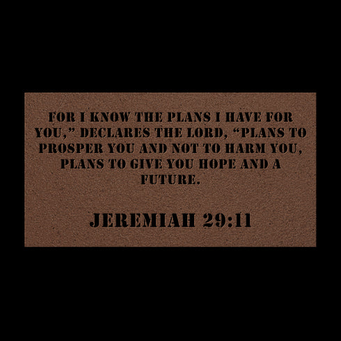 #142 - Jeremiah 29:11 Block Letters Rectangle Metal Wall Art