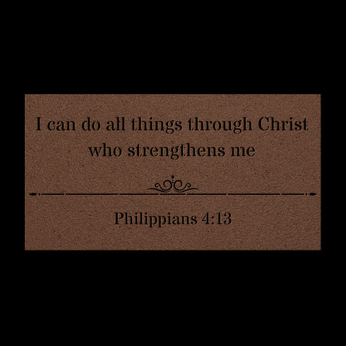 #143 - Philippians 4:13 Block letters Rectangle Metal Wall Art