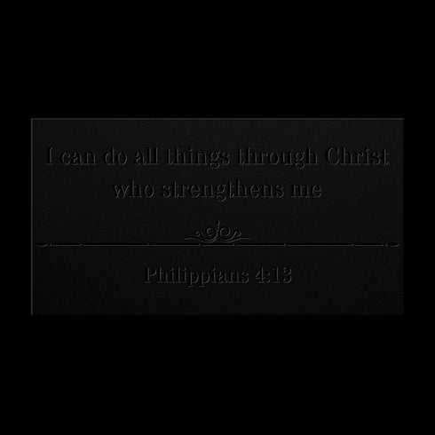 #143 - Philippians 4:13 Block letters Rectangle Metal Wall Art