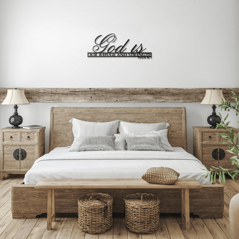 #145 - Psalm 46:1 “God is our refuge and strength” metal wall art