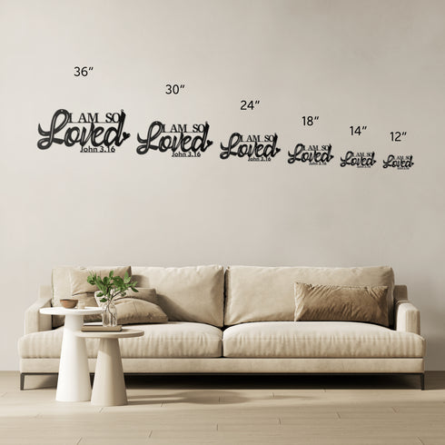 #154 - John 3:16 “I Am So Loved” metal wall art