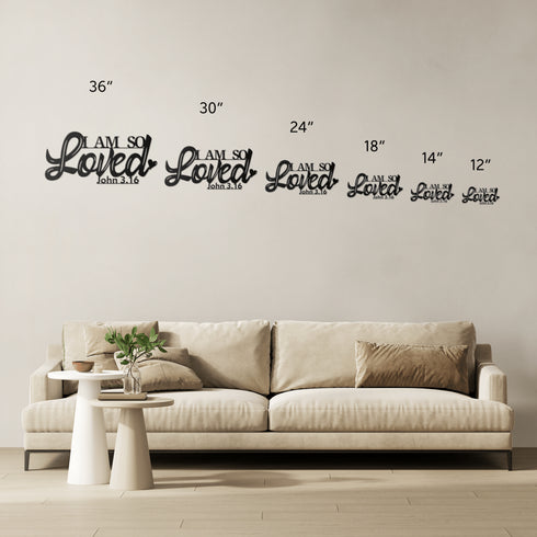 #154 - John 3:16 “I Am So Loved” metal wall art