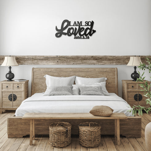#154 - John 3:16 “I Am So Loved” metal wall art