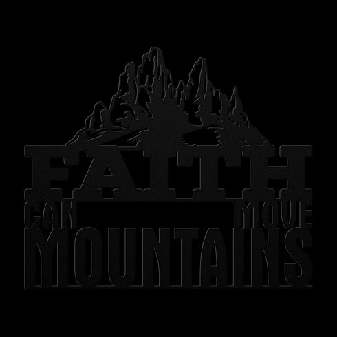 #156 - Faith Can Move Mountains Metal Wall Art