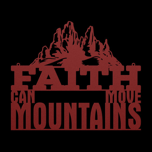 #156 - Faith Can Move Mountains Metal Wall Art