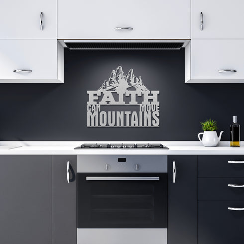 #156 - Faith Can Move Mountains Metal Wall Art