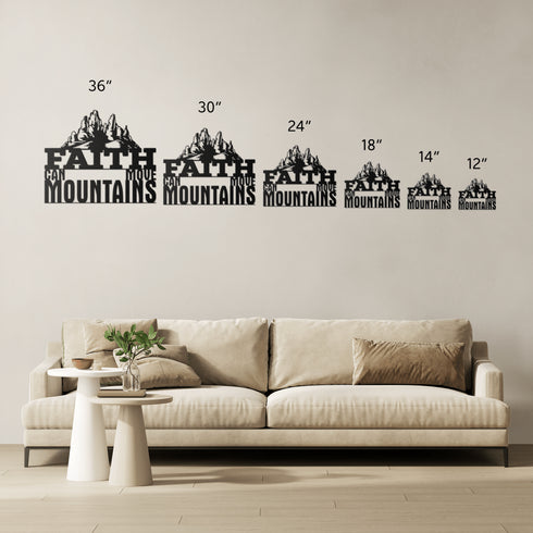 #156 - Faith Can Move Mountains Metal Wall Art
