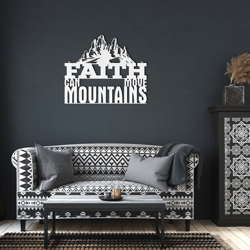 #156 - Faith Can Move Mountains Metal Wall Art