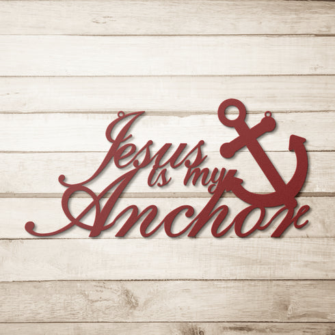 #157 - Jesus is my Anchor Metal Wall Art