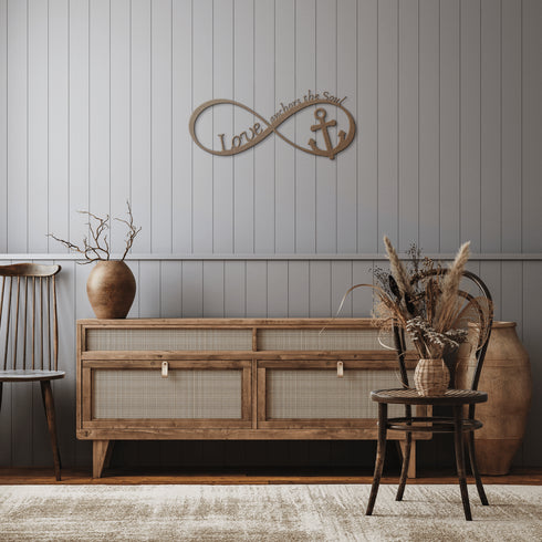#159 - Love Anchors the Soul Metal Wall Art