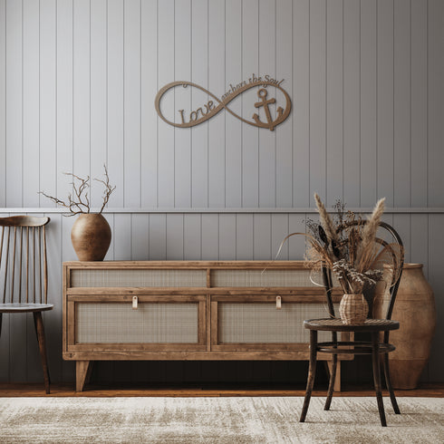 #159 - Love Anchors the Soul Metal Wall Art