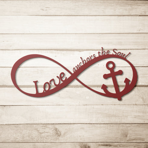 #159 - Love Anchors the Soul Metal Wall Art