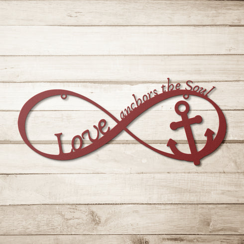 #159 - Love Anchors the Soul Metal Wall Art