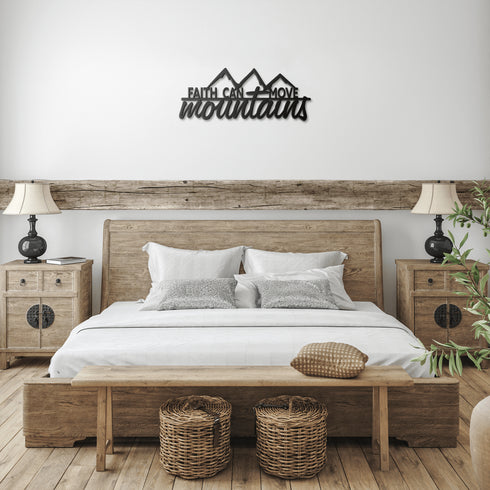 #160 - Faith can move mountains Metal Wall Art