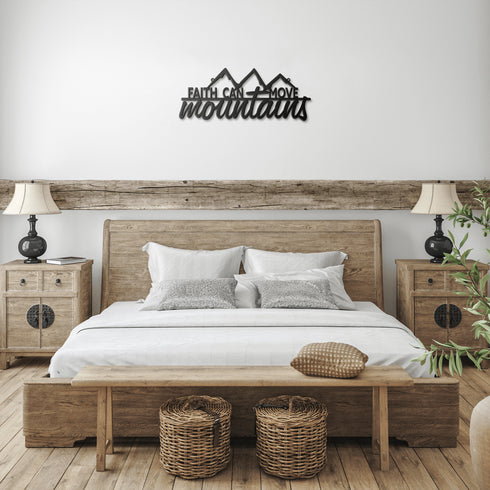 #160 - Faith can move mountains Metal Wall Art