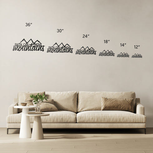 #160 - Faith can move mountains Metal Wall Art