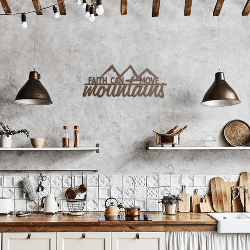#160 - Faith can move mountains Metal Wall Art