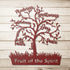 #163 - Fruit of the Spirit tree-shaped metal wall art