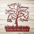#163 - Fruit of the Spirit tree-shaped metal wall art