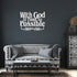 #169 - Matthew 19:26 Bible Verse Metal Wall Art