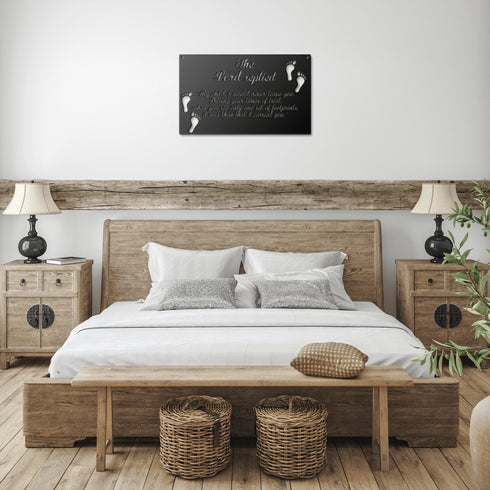 #172 - Footprints in the Sand Rectangle Metal Wall Art