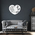 #174 - Footprints in the Sand Heart Shaped Metal Wall Art