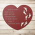 #174 - Footprints in the Sand Heart Shaped Metal Wall Art