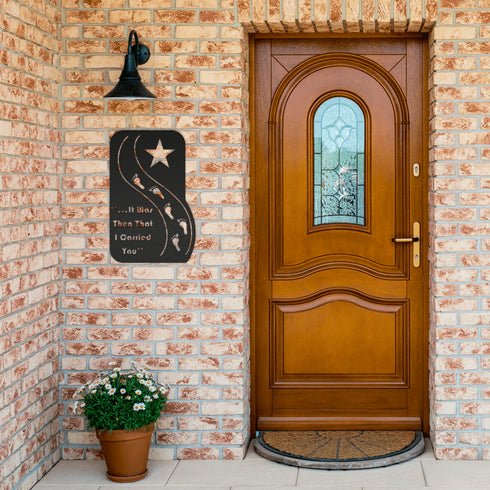 #176 - Footprints in the Sand Star Metal Wall Art