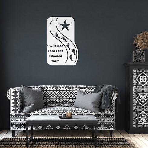 #176 - Footprints in the Sand Star Metal Wall Art