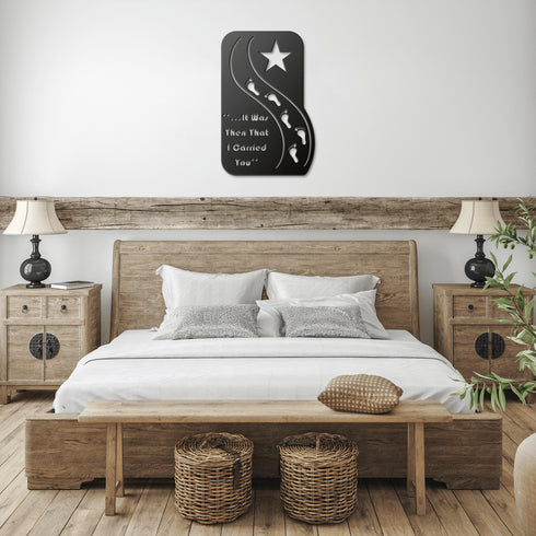 #176 - Footprints in the Sand Star Metal Wall Art