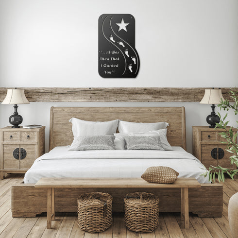 #176 - Footprints in the Sand Star Metal Wall Art