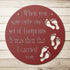 #177 - Footprints in the Sand Round Metal Wall Art