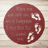 #177 - Footprints in the Sand Round Metal Wall Art