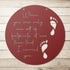 #178 - Footprints in the Sand Round Metal Wall Art