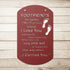 #180 Footprints in the Sand Dog Tag Metal Wall Art