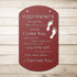 #180 Footprints in the Sand Dog Tag Metal Wall Art