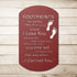 #180 Footprints in the Sand Dog Tag Metal Wall Art