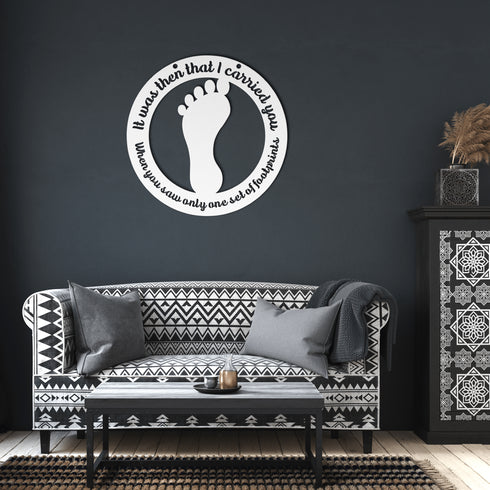 #182 - Big Footprint in the Sand Metal Wall Art