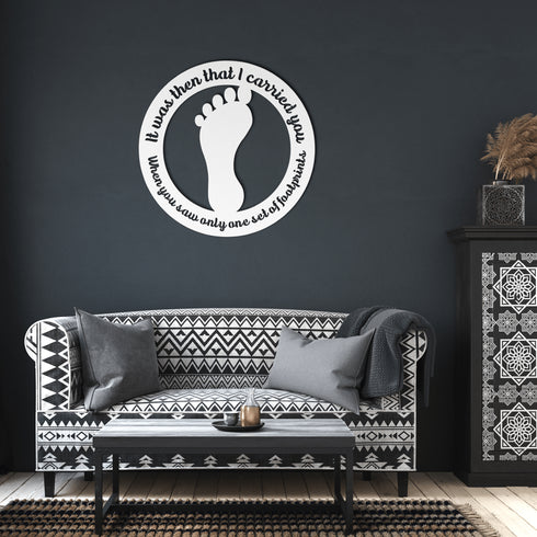 #182 - Big Footprint in the Sand Metal Wall Art