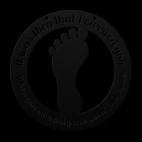 #182 - Big Footprint in the Sand Metal Wall Art