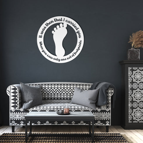 #182 - Big Footprint in the Sand Metal Wall Art