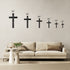#184 - Footprints in the Sand on a Cross Metal Wall Art