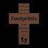 #185 - Footprints in the Sand Cross Metal Wall Art